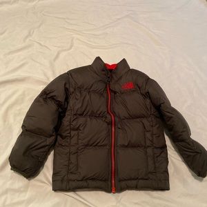 Boys 4T North Face Winter Jacket, Dark Gray